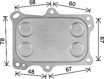 Ava Quality Cooling AL3153 - Масляний радіатор, рухове масло autocars.com.ua