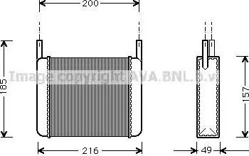 Ava Quality Cooling AL 6033 - Теплообмінник, опалення салону autocars.com.ua