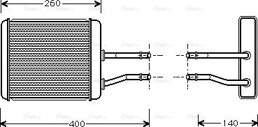 Ava Quality Cooling AL 6073 - Теплообмінник, опалення салону autocars.com.ua