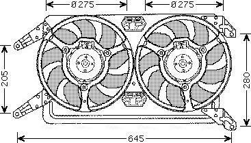 Ava Quality Cooling AL 7512 - Вентилятор, охолодження двигуна autocars.com.ua