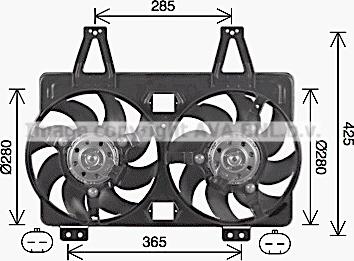 Ava Quality Cooling AL7527 - Вентилятор, охолодження двигуна autocars.com.ua