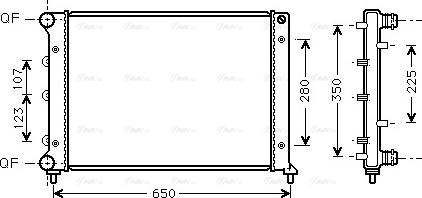 Ava Quality Cooling ALA2078 - Радіатор, охолодження двигуна autocars.com.ua