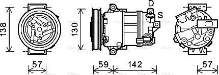 Ava Quality Cooling ALAK126 - Компресор, кондиціонер autocars.com.ua