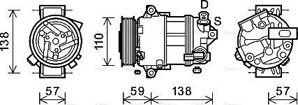 Ava Quality Cooling ALAK133 - Компресор, кондиціонер autocars.com.ua