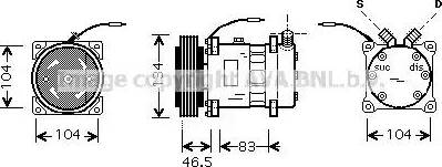 Ava Quality Cooling AL K104 - Компресор, кондиціонер autocars.com.ua