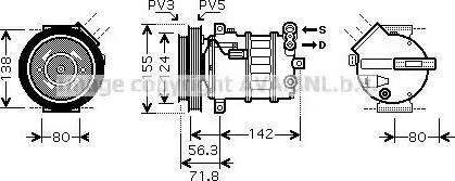 Ava Quality Cooling AL K107 - Компресор, кондиціонер autocars.com.ua