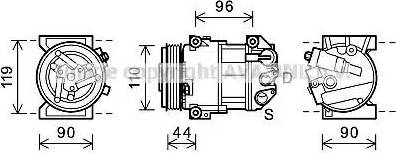 Ava Quality Cooling ALK125 - Компресор, кондиціонер autocars.com.ua