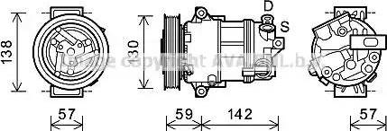 Ava Quality Cooling ALK126 - Компресор, кондиціонер autocars.com.ua