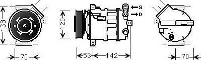 Ava Quality Cooling ALK143 - Компресор, кондиціонер autocars.com.ua