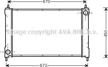 Ava Quality Cooling AU 2077 - Радіатор, охолодження двигуна autocars.com.ua