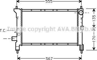 Ava Quality Cooling AU 2100 - Радіатор, охолодження двигуна autocars.com.ua