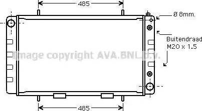 Ava Quality Cooling AU 2162 - Радіатор, охолодження двигуна autocars.com.ua