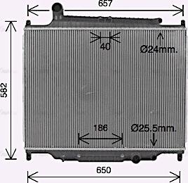 Ava Quality Cooling AU2344 - Радіатор, охолодження двигуна autocars.com.ua