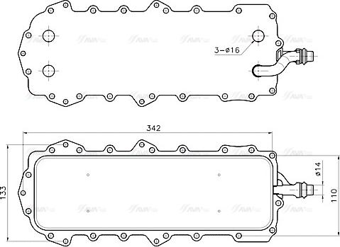 Ava Quality Cooling AU3352 - Масляний радіатор, рухове масло autocars.com.ua