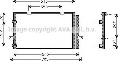 Ava Quality Cooling AU 5078 - Конденсатор, кондиціонер autocars.com.ua