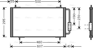 Ava Quality Cooling AU 5147 - Конденсатор, кондиціонер autocars.com.ua