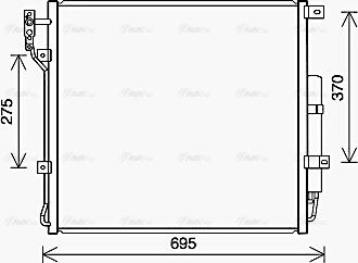 AVA AU5227D - Конденсатор, кондиціонер autocars.com.ua