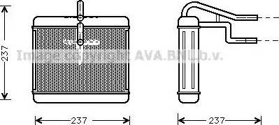 Ava Quality Cooling AU 6060 - Теплообмінник, опалення салону autocars.com.ua