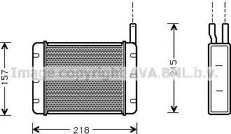 Ava Quality Cooling AU 6089 - Теплообмінник, опалення салону autocars.com.ua