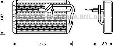 Ava Quality Cooling AU 6104 - Теплообмінник, опалення салону autocars.com.ua