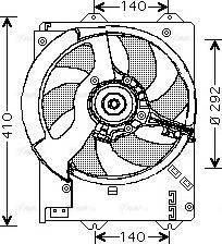 Ava Quality Cooling AU 7502 - Вентилятор, охлаждение двигателя avtokuzovplus.com.ua