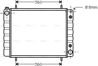 Ava Quality Cooling AUA2084 - Радіатор, охолодження двигуна autocars.com.ua