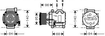 Ava Quality Cooling AUAK157 - Компрессор кондиционера autodnr.net