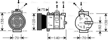 Ava Quality Cooling AU K043 - Компрессор кондиционера autodnr.net