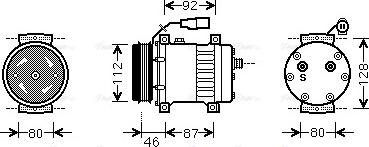 Ava Quality Cooling AU K201 - Компресор, кондиціонер autocars.com.ua