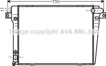 AVA BW 2062 - Радіатор, охолодження двигуна autocars.com.ua