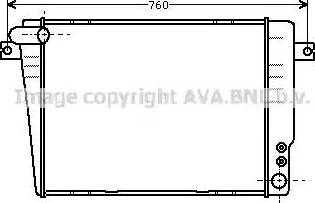 AVA BW 2069 - Радіатор, охолодження двигуна autocars.com.ua