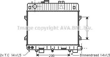 Ava Quality Cooling BW 2072 - Радіатор, охолодження двигуна autocars.com.ua