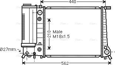 Ava Quality Cooling BW 2082 - Радіатор, охолодження двигуна autocars.com.ua