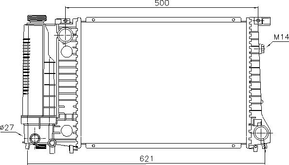 Ava Quality Cooling BW 2135 - Радиатор, охлаждение двигателя avtokuzovplus.com.ua