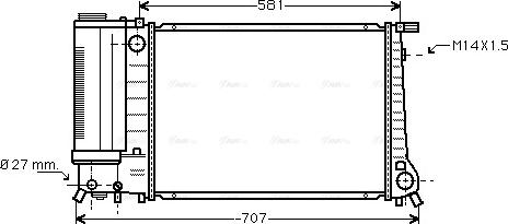 Ava Quality Cooling BW 2090 - Радіатор, охолодження двигуна autocars.com.ua