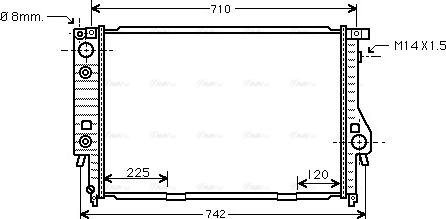 Ava Quality Cooling BW 2094 - Радиатор, охлаждение двигателя avtokuzovplus.com.ua