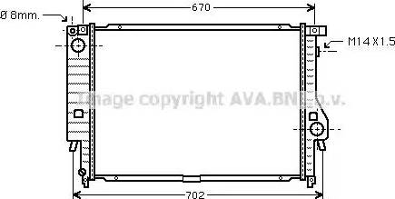 Ava Quality Cooling BWA2128 - Радиатор, охлаждение двигателя autodnr.net