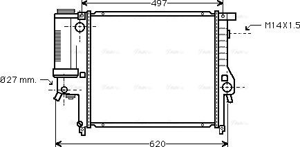 Ava Quality Cooling BW 2124 - Радиатор, охлаждение двигателя avtokuzovplus.com.ua