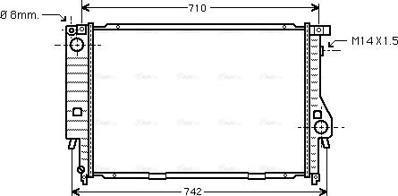 Ava Quality Cooling BW 2164 - Радіатор, охолодження двигуна autocars.com.ua