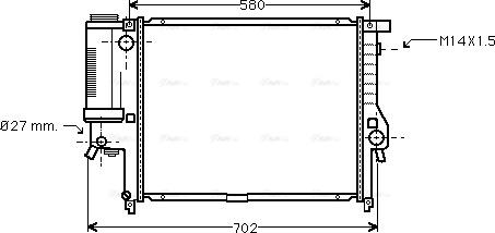 Ava Quality Cooling BW 2142 - Радіатор, охолодження двигуна autocars.com.ua