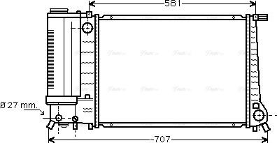 Ava Quality Cooling BW 2163 - Радіатор, охолодження двигуна autocars.com.ua