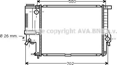 Ava Quality Cooling BW 2201 - Радіатор, охолодження двигуна autocars.com.ua