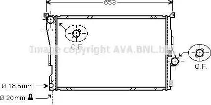 Ava Quality Cooling BW 2205 - Радіатор, охолодження двигуна autocars.com.ua