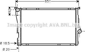 Ava Quality Cooling BW2208 - Радіатор, охолодження двигуна autocars.com.ua