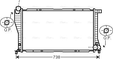 Ava Quality Cooling BW 2234 - Радіатор, охолодження двигуна autocars.com.ua