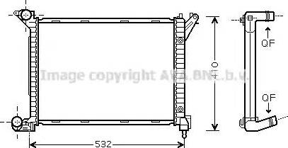 AVA BW 2263 - Радіатор, охолодження двигуна autocars.com.ua