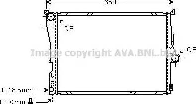 Ava Quality Cooling BW2290 - Радіатор, охолодження двигуна autocars.com.ua