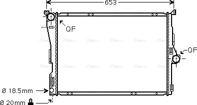 Ava Quality Cooling BW2304 - Радіатор, охолодження двигуна autocars.com.ua