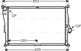 Ava Quality Cooling BW 2335 - Радіатор, охолодження двигуна autocars.com.ua