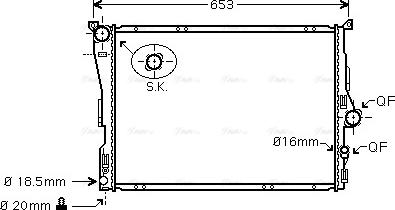 Ava Quality Cooling BW 2343 - Радіатор, охолодження двигуна autocars.com.ua